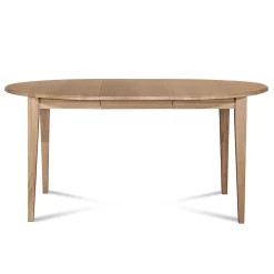 Table ronde extensible pieds fuseau D105 + 4 chaises tissu - VICTORIA