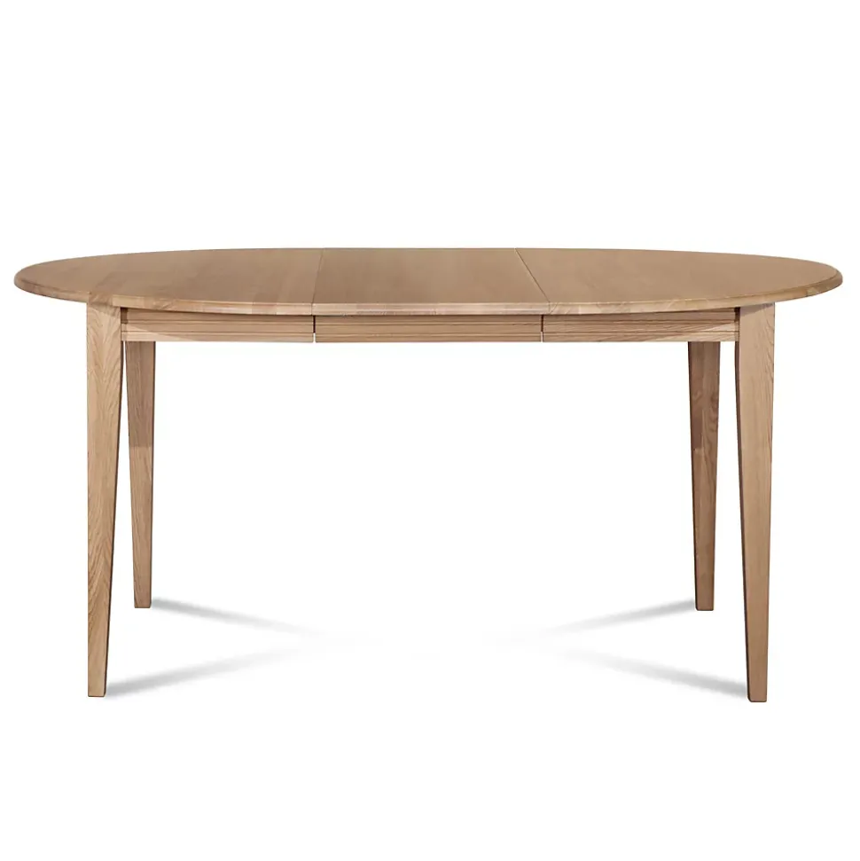 Table ronde extensible pieds fuseau D105 + 4 chaises tissu - VICTORIA