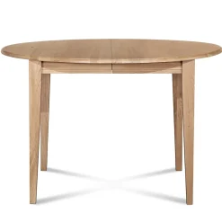 Table ronde extensible pieds fuseau D105 + 4 chaises tissu - VICTORIA