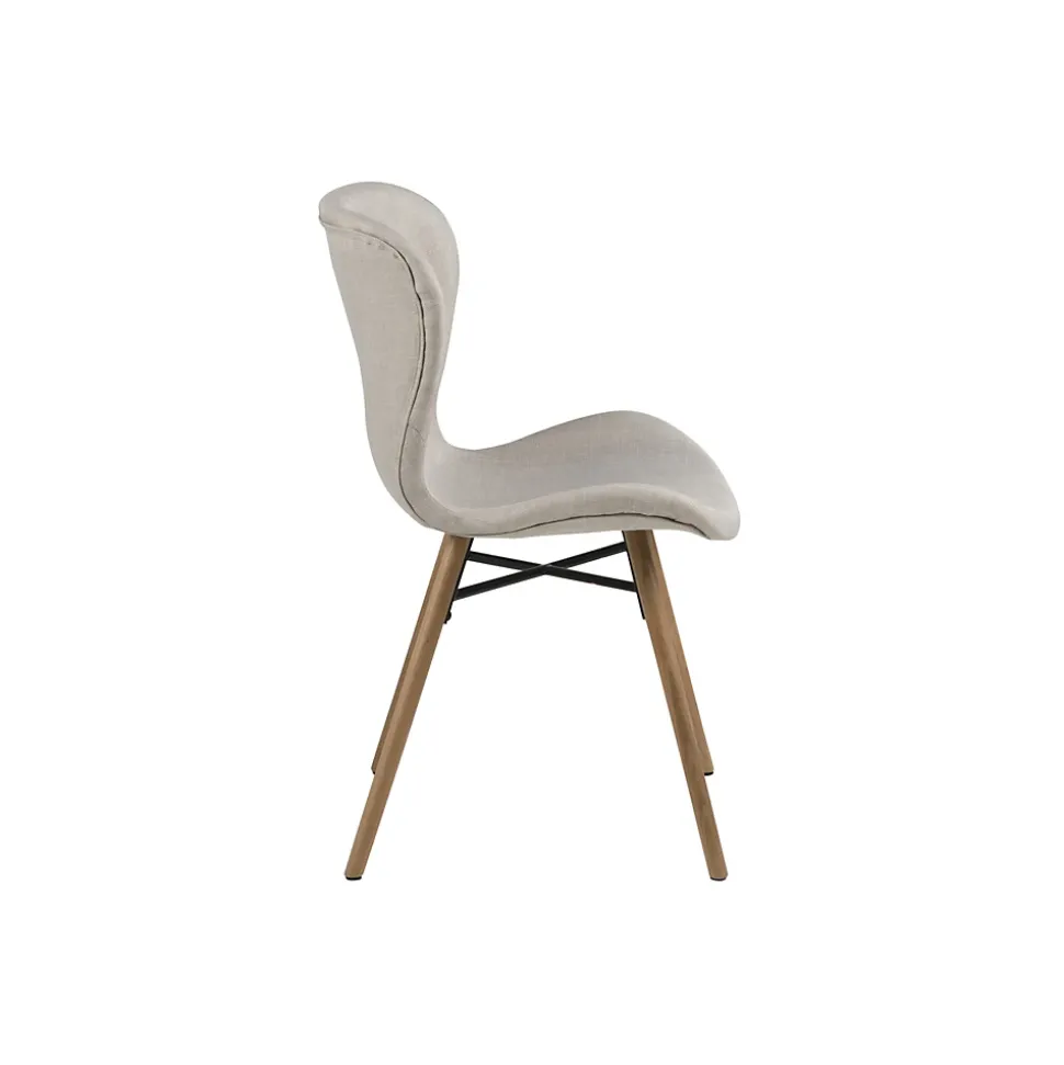 Table ronde extensible pieds tournés D105 + 4 chaises tissu - VICTORIA