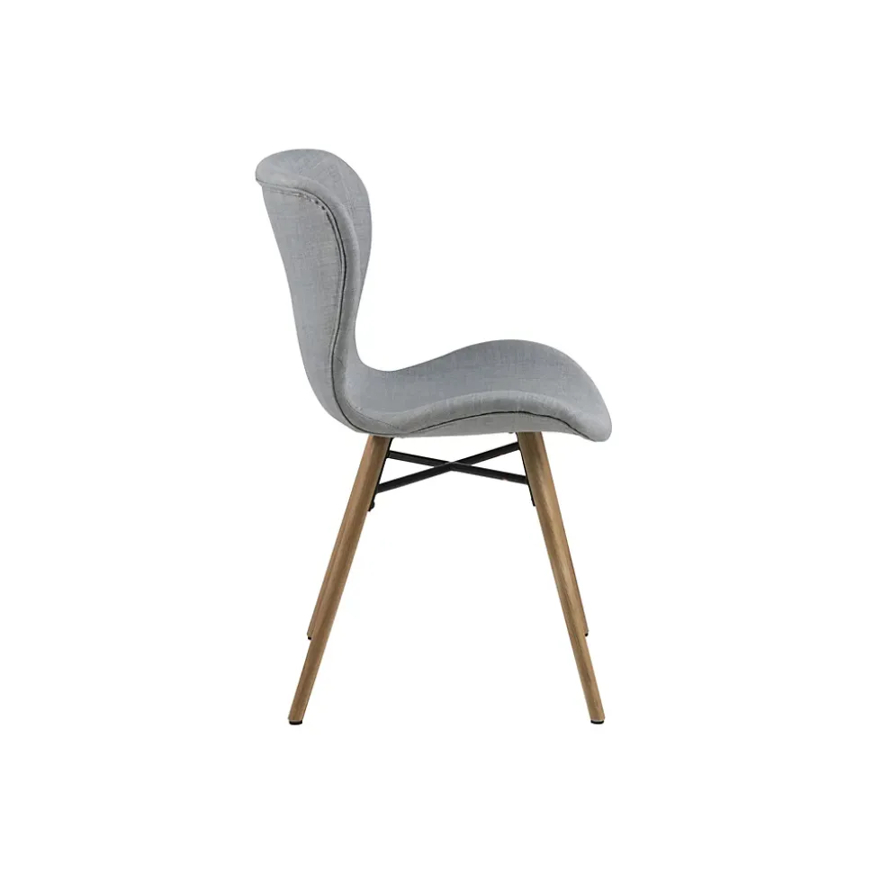 Table ronde extensible pieds tournés D105 + 4 chaises tissu - VICTORIA