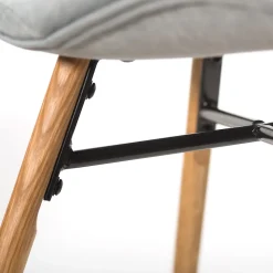Table ronde extensible pieds tournés D105 + 4 chaises tissu - VICTORIA