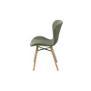 Table ronde extensible pieds fuseau D105 + 4 chaises tissu - VICTORIA