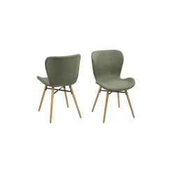 Table ronde extensible pieds fuseau D105 + 4 chaises tissu - VICTORIA