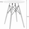 Table ronde noire VALORA KOVA 60 avec 2 chaises grises WAKO