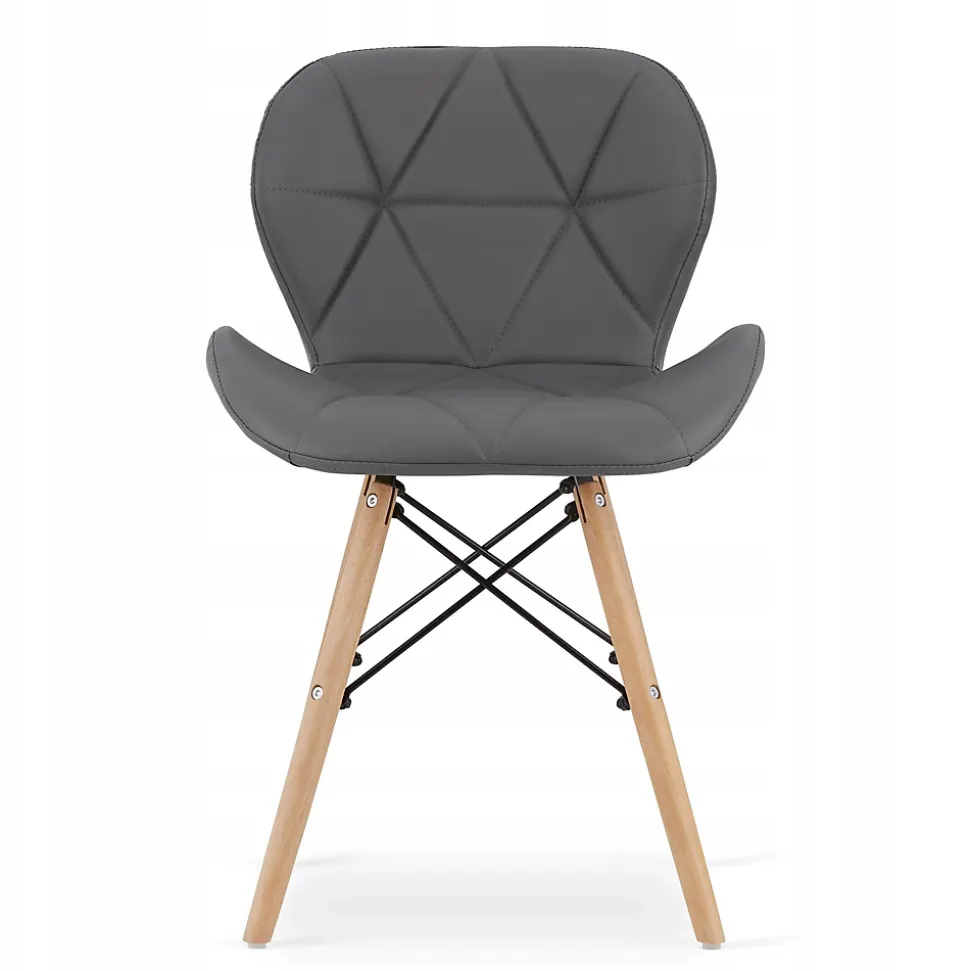 Table ronde noire VALORA KOVA 60 avec 2 chaises grises WAKO