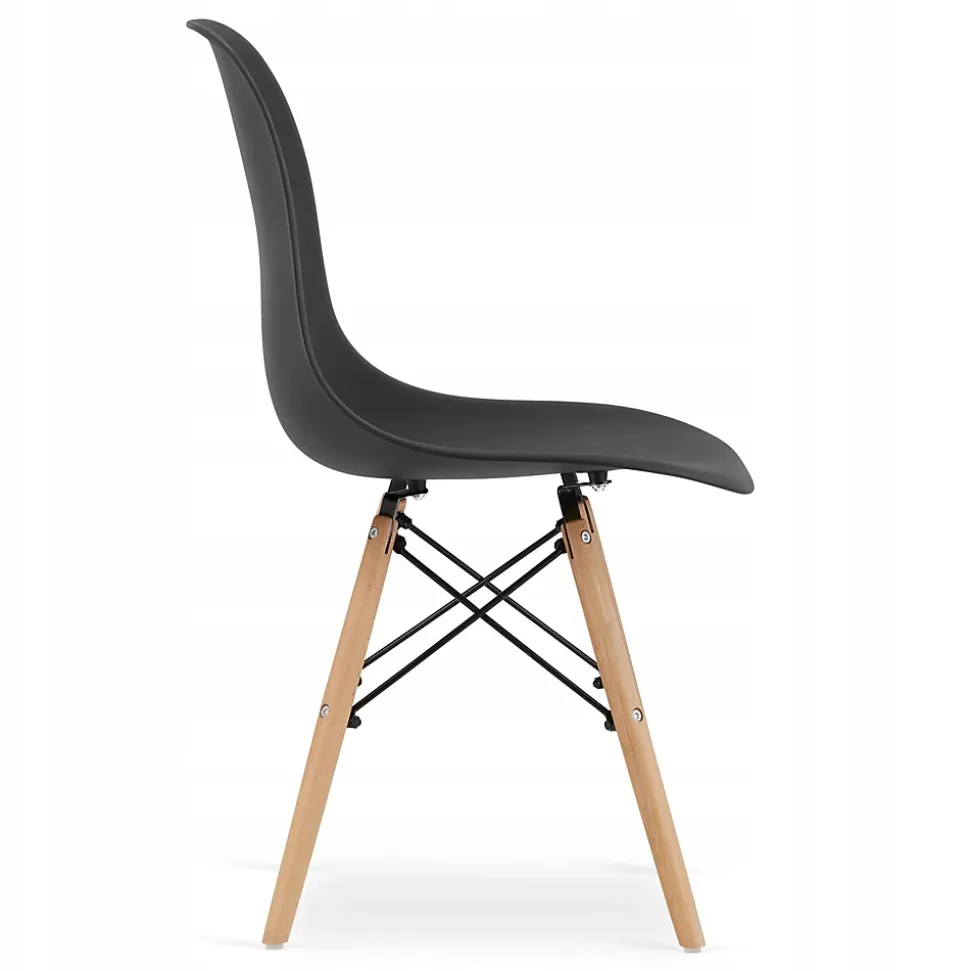 Table ronde Valora KOVA 80 blanche + 4 chaises OSAKA noires