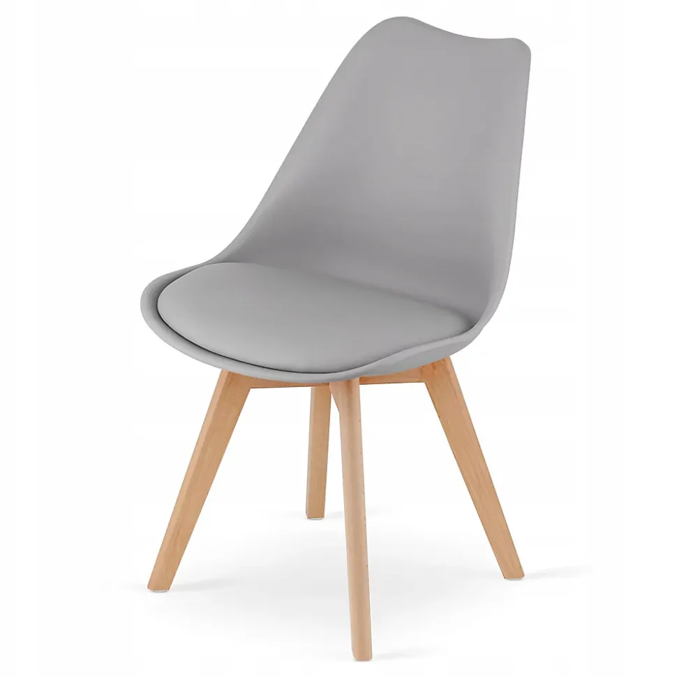 Table ronde Valora KOVA 60 blanche + 2 chaises RIKX grises