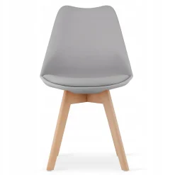 Table ronde Valora KOVA 60 blanche + 2 chaises RIKX grises