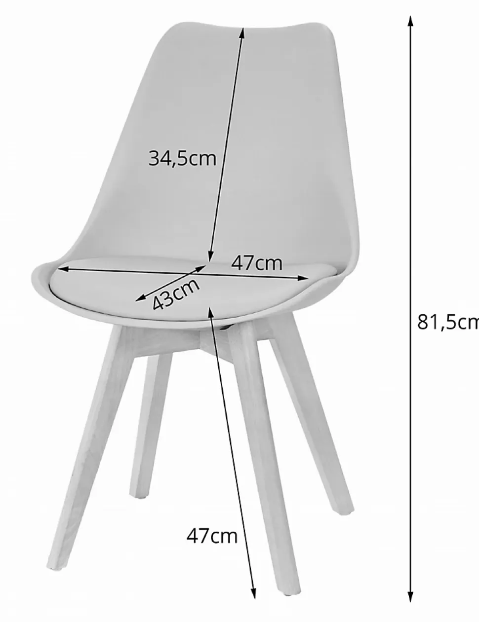 Table ronde Valora KOVA 80 blanche + 4 chaises RIKX blanches