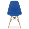 Table ronde Valora KOVA 80 blanche + 4 chaises OSAKA bleues