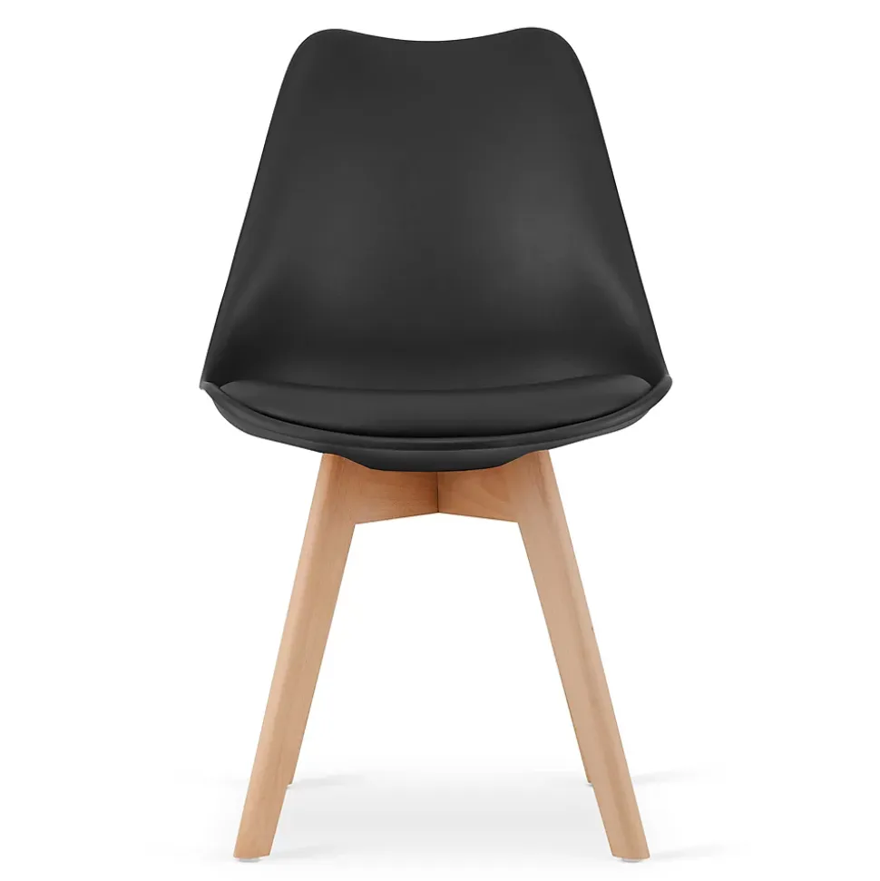 Table VALORA Artisan avec ensemble de 4 chaises RIXK, pieds noirs - NP
