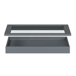 Tablette coulissante gris anthracite Atomia L. 68,7 x H. 7,2 x P. 51,6 cm
