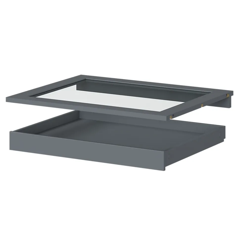Tablette coulissante gris anthracite Atomia L. 68,7 x H. 7,2 x P. 51,6 cm