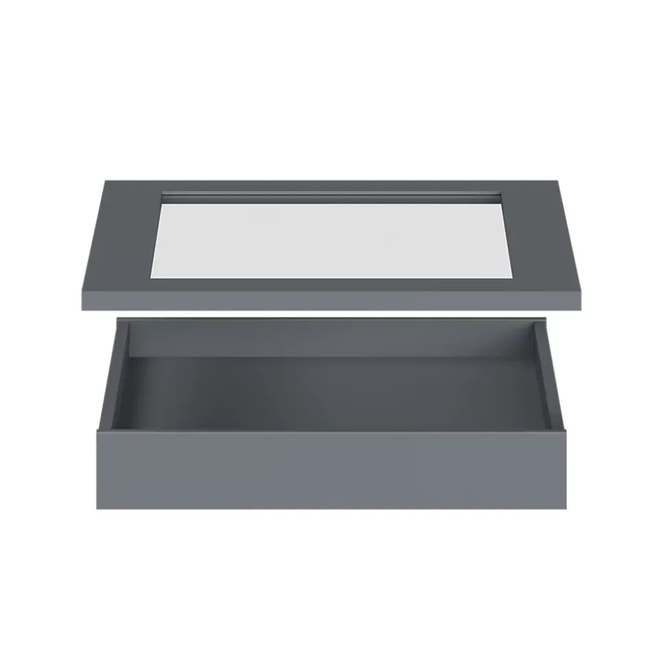 Tablette coulissante gris anthracite Atomia L. 43,7 x H. 7,2 x P. 51,6 cm