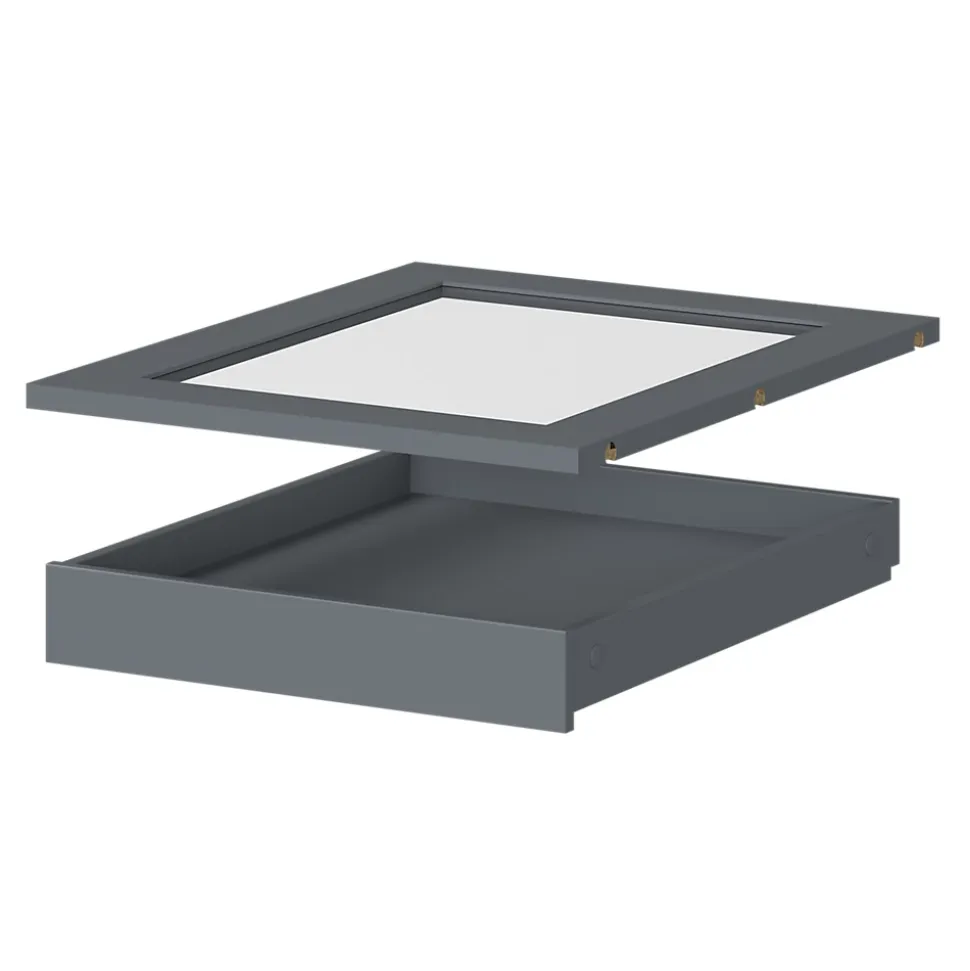 Tablette en verre amovible Atomia L. 46,4 x P. 56,2 x Ep. 1,8 cm