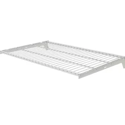 Tablette filaire murale en acier blanc L. 66 x P. 40 cm
