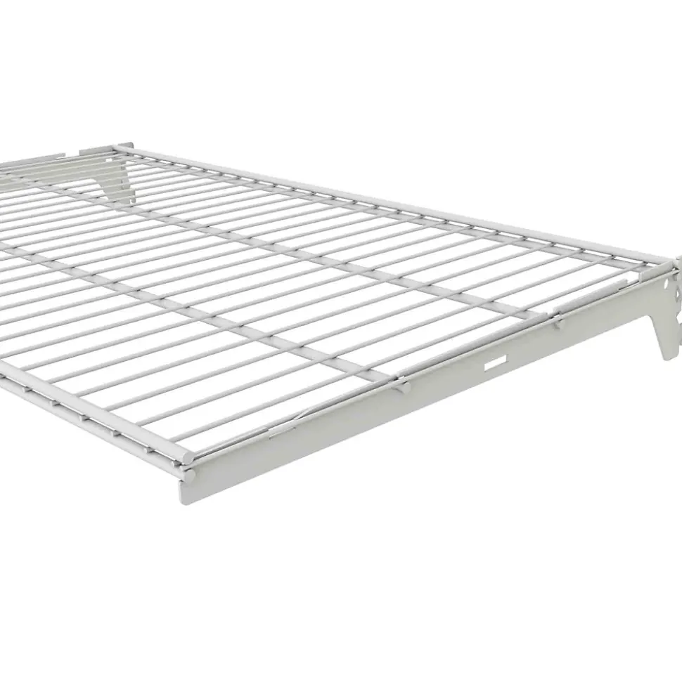 Tablette filaire murale en acier blanc L. 66 x P. 40 cm