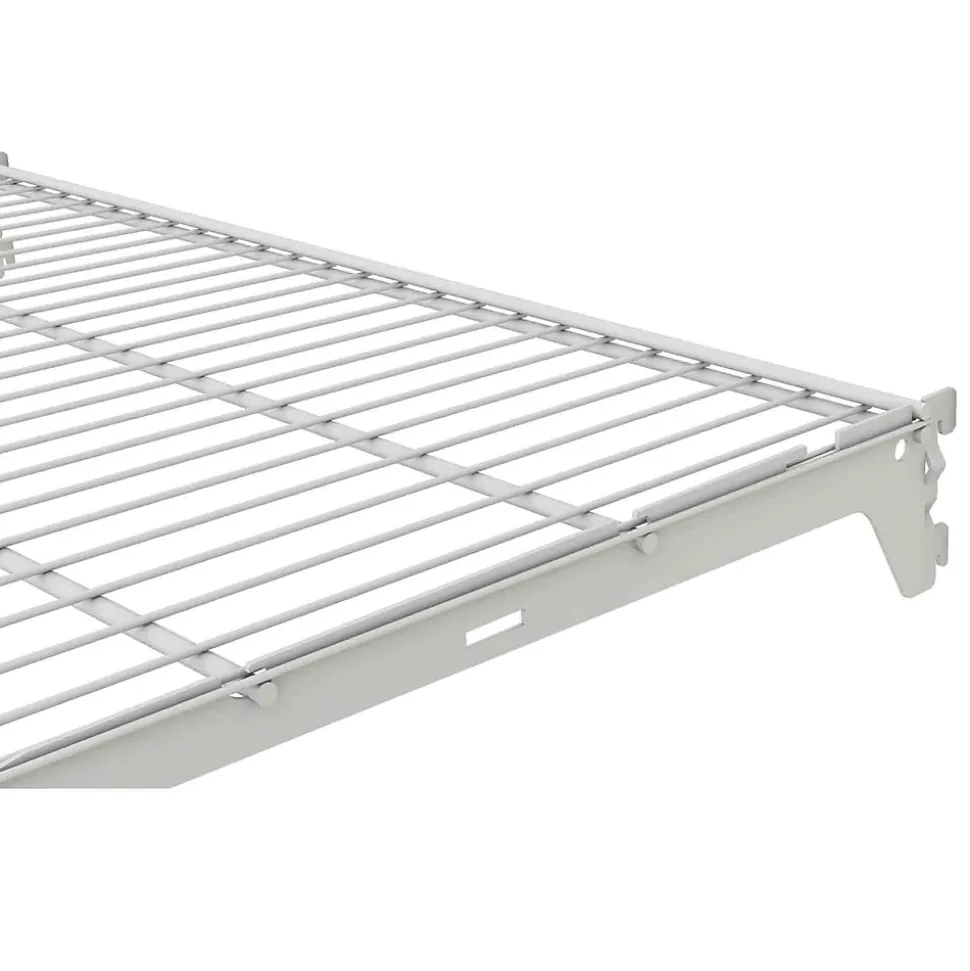 Tablette filaire murale en acier blanc L. 66 x P. 40 cm