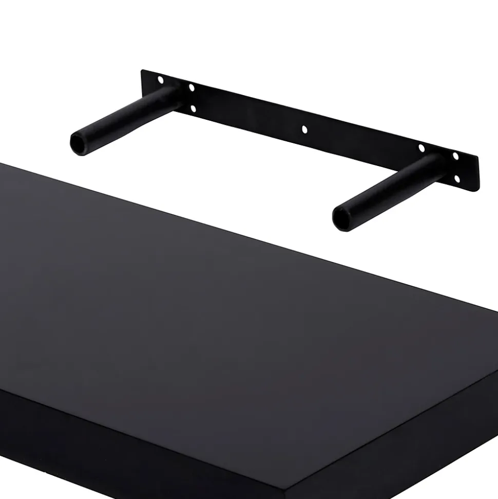 Tablette murale avec fixation invisible GoodHome Cusko noir 60 cm