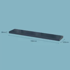 Tablette murale avec fixation invisible GoodHome Cusko bleu foncé 118 cm