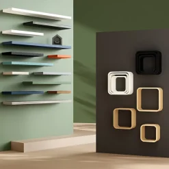 Tablette murale avec fixation invisible GoodHome Cusko vert treillis 60 cm
