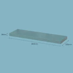 Tablette murale avec fixation invisible GoodHome Cusko vert treillis 80 cm