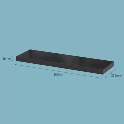 Tablette murale avec fixation invisible GoodHome Cusko noir 80 cm