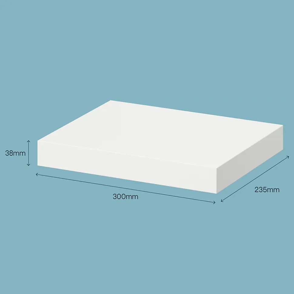 Tablette murale avec fixation invisible GoodHome Cusko blanc 30 cm