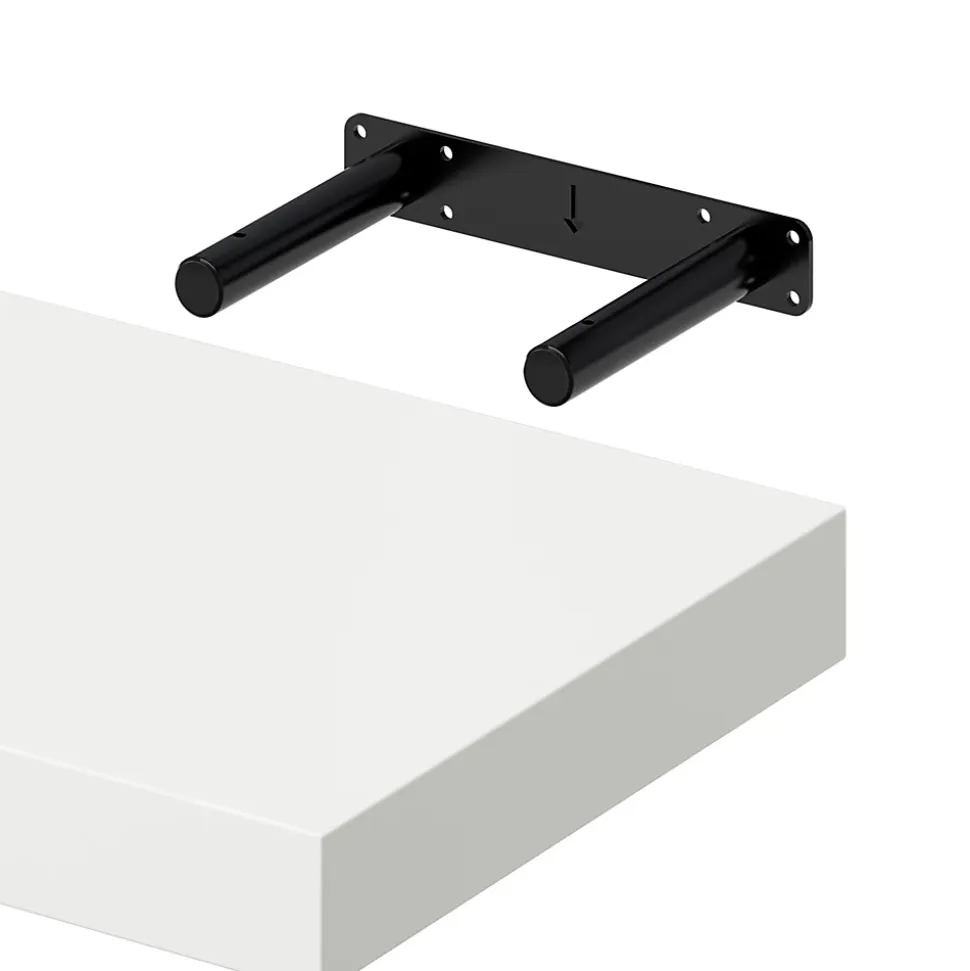 Tablette murale avec fixation invisible GoodHome Cusko blanc 30 cm