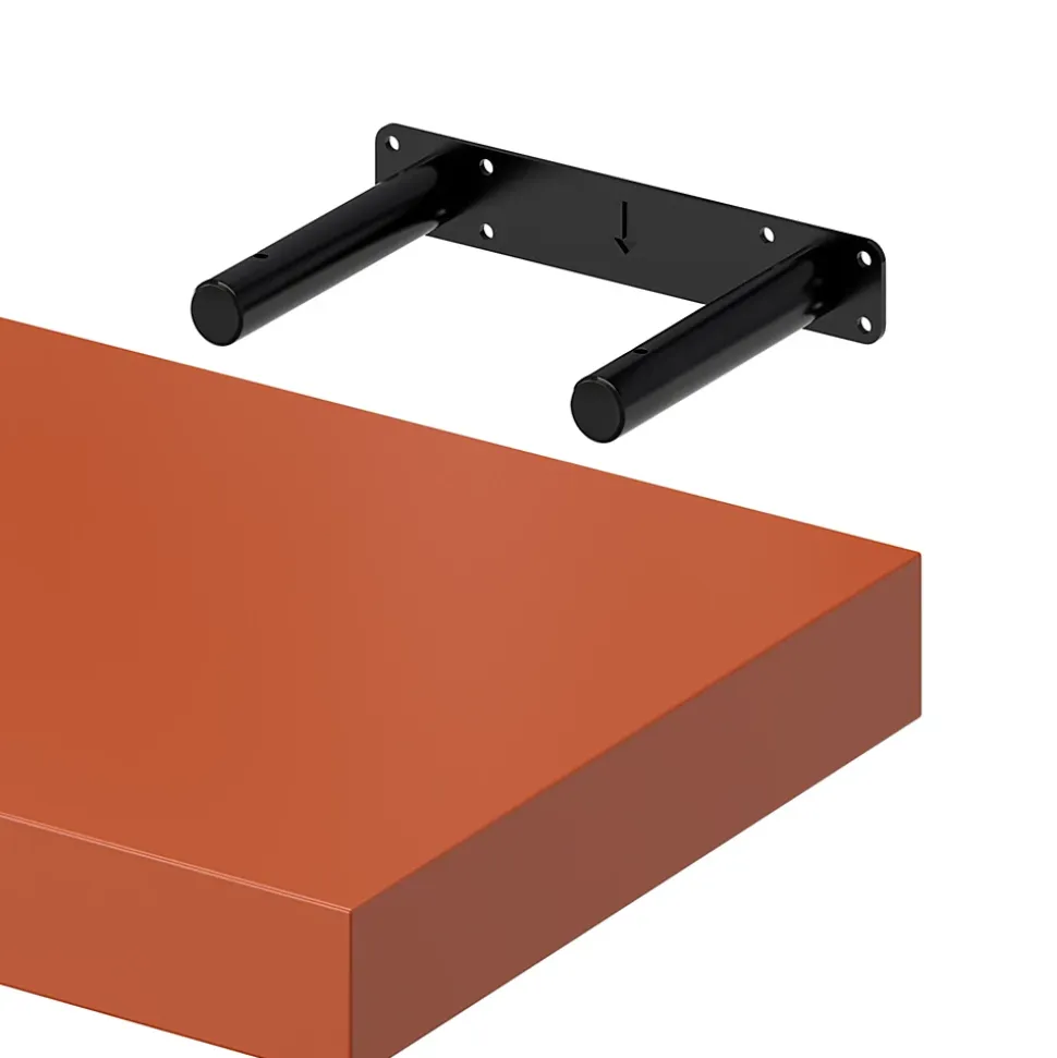 Tablette murale avec fixation invisible GoodHome Cusko terracotta 30 cm