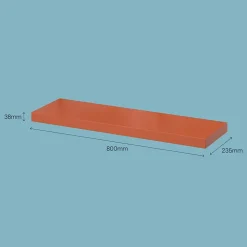 Tablette murale avec fixation invisible GoodHome Cusko terracotta 80 cm
