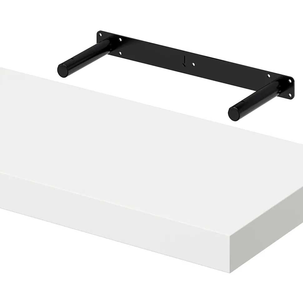 Tablette murale avec fixation invisible GoodHome Cusko blanc 60 cm