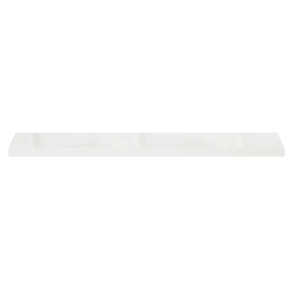 Tablette murale avec fixation invisible GoodHome Cusko blanc brillant 118 cm