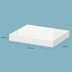 Tablette murale avec fixation invisible GoodHome Cusko blanc brillant 30 cm