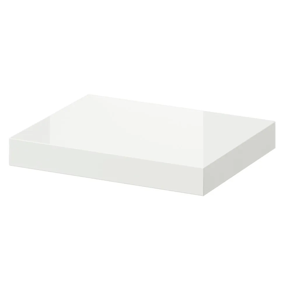 Tablette murale avec fixation invisible GoodHome Cusko blanc brillant 30 cm