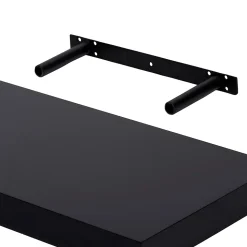 Tablette murale avec fixation invisible GoodHome Cusko noir 30 cm