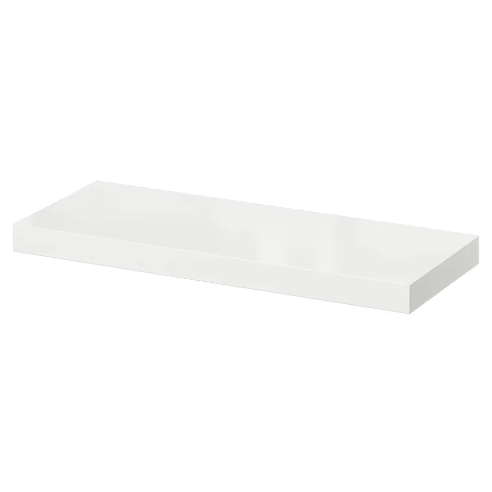 Tablette murale avec fixation invisible GoodHome Cusko blanc brillant 60 cm