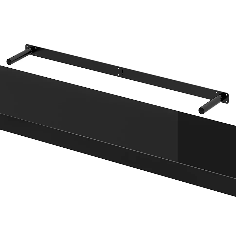 Tablette murale avec fixation invisible GoodHome Cusko noir brillant 118 cm