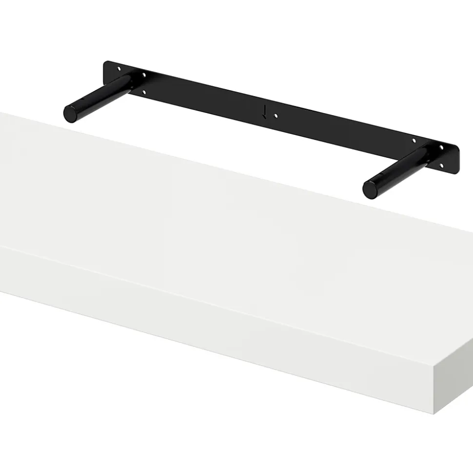 Tablette murale avec fixation invisible GoodHome Cusko blanc 80 cm