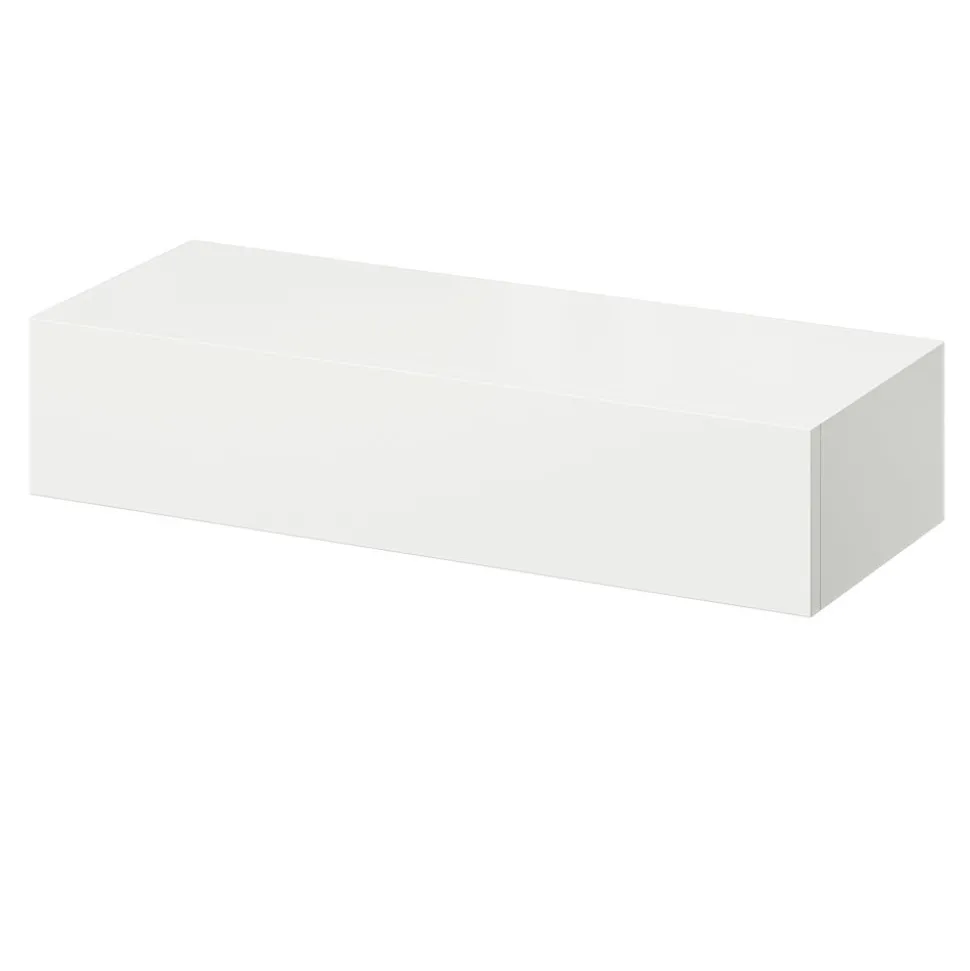 Tablette murale avec tiroir fixation invisible GoodHome Cusko blanc 60 cm