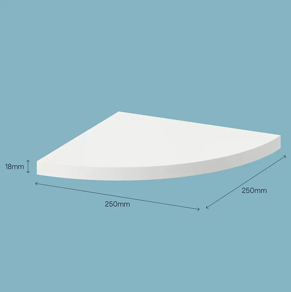 Tablette murale d'angle Form Rigga blanc 25 cm