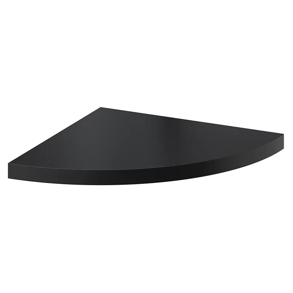 Tablette murale d'angle Form Rigga noir 25 cm