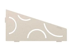 Tablette murale de douche SHELF- E- S3 - CURVE - aluminium structuré Blanc mat - 62 x 295 x 154 mm