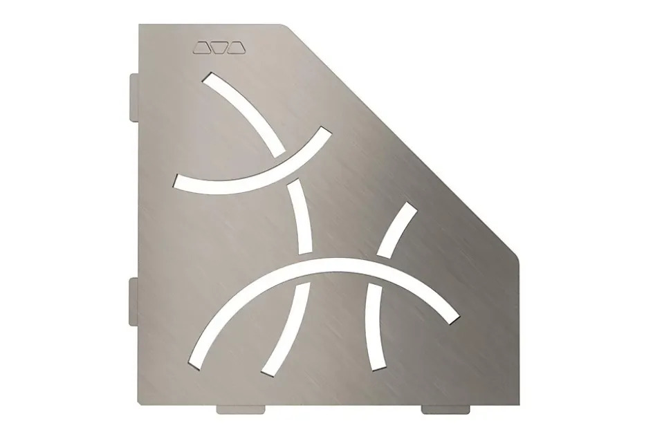 Tablette murale de douche Shelf- ES 2 CURVE - Coloris: inox brossé -- En acier inoxydable - 195 x 195 mm