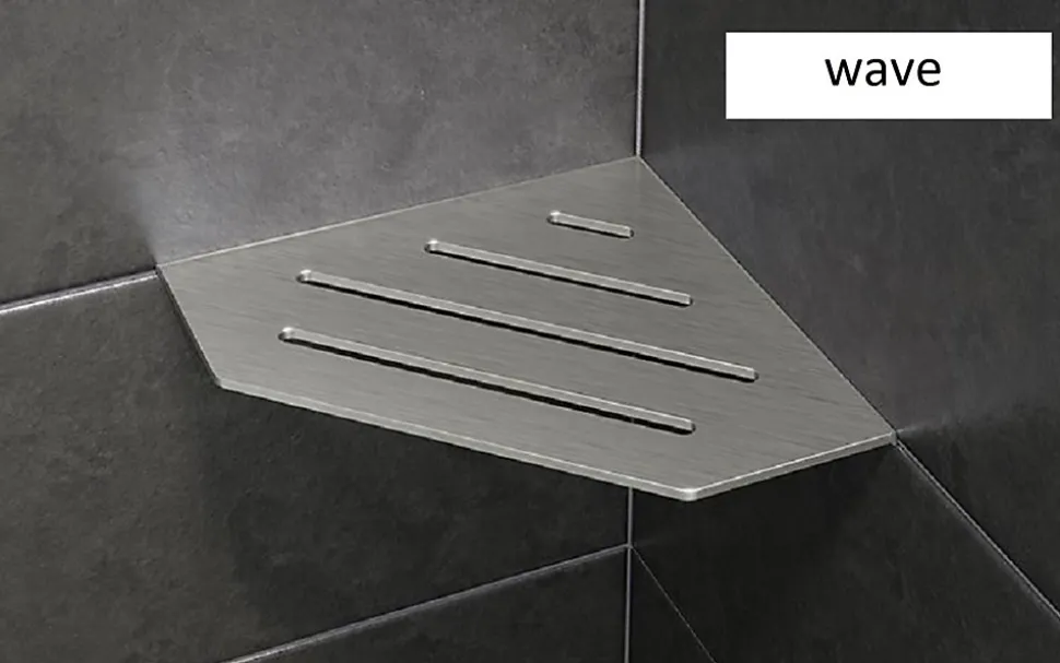 Tablette murale de douche Shelf- ES 2 CURVE - Coloris: Ivoire - Finition structurée - 195 x195 mm