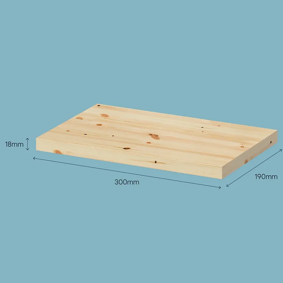 Tablette murale en pin massif GoodHome Rigga L. 30 cm