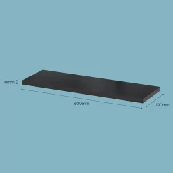 Tablette murale Form Rigga noir 60 cm