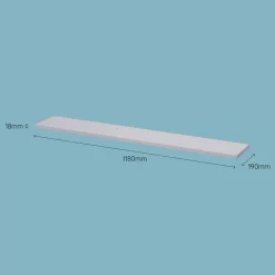 Tablette murale Form Rigga argent 118 cm