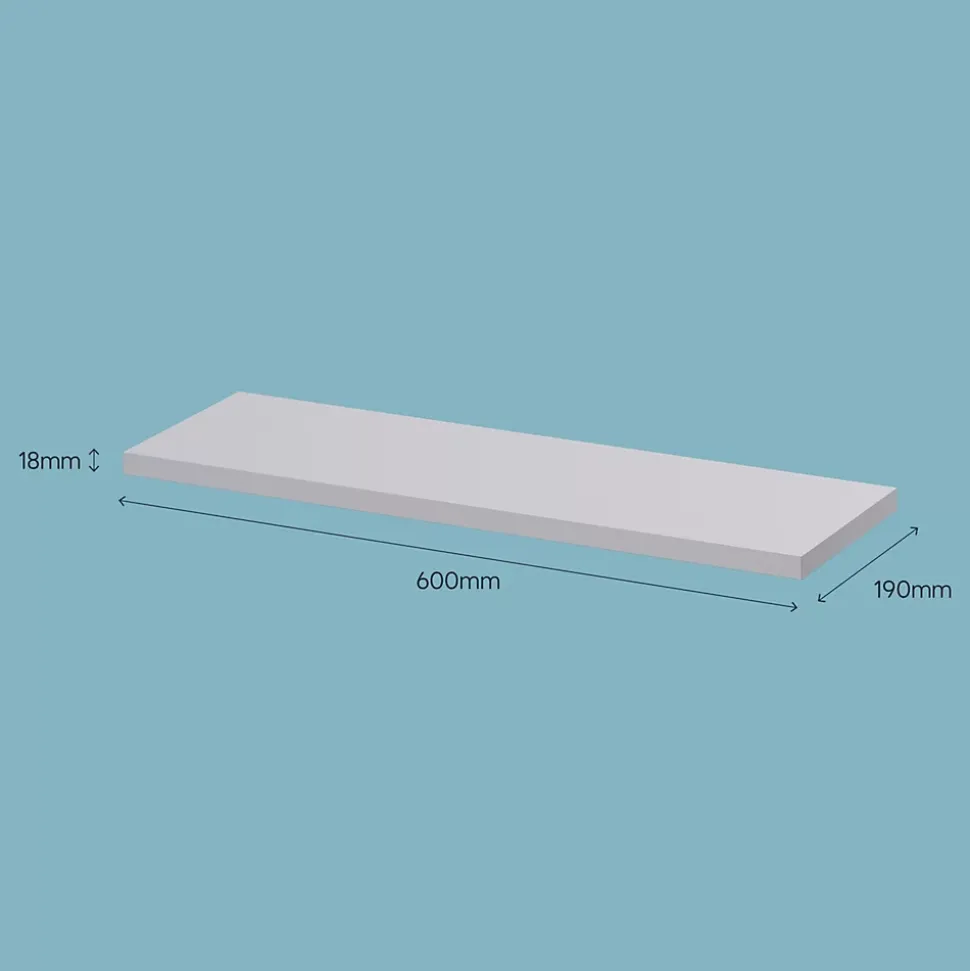 Tablette murale Form Rigga argent 60 cm